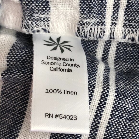 ATHLETA 100% Linen Striped Shorts - Coastal Chic - Picture 3 of 10